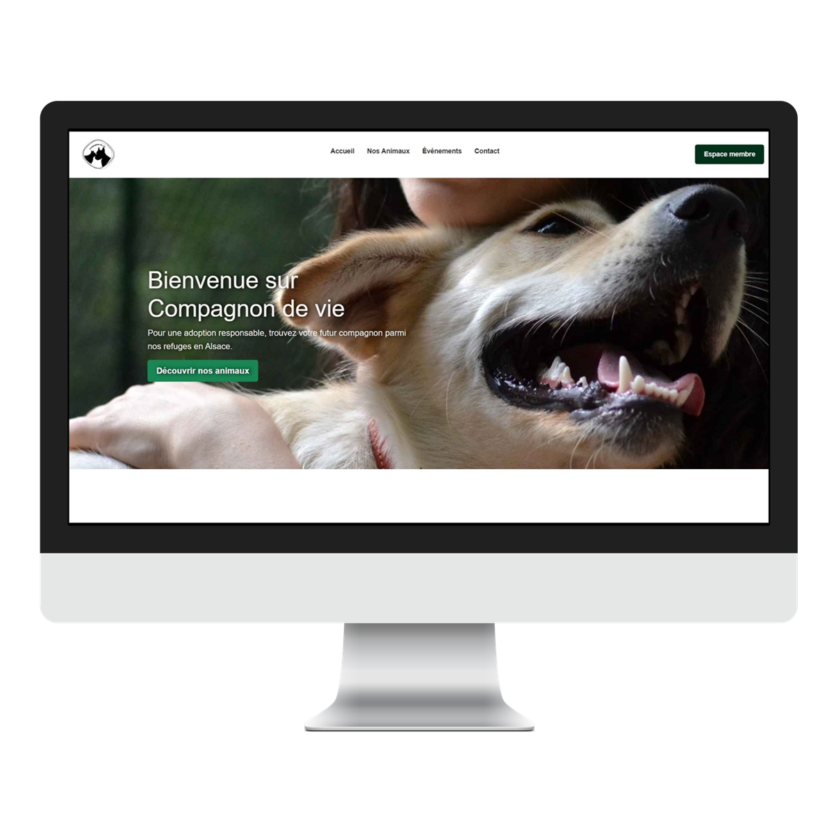 Capture d'écran du site  dynamique Refuge